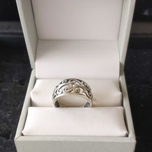 Sterling Silver Swirl Band Ring